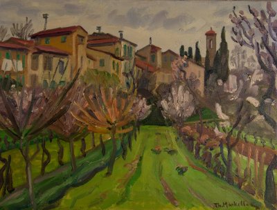 Florence Area — Oil painting, Canvas, 46.00×55.00cm — Theodoros Markellos
